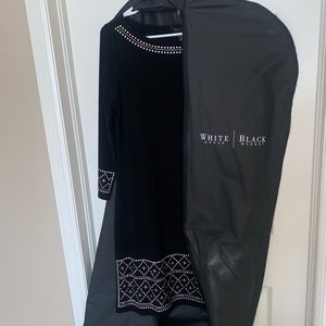 WHBM black diamond studded dress size medium